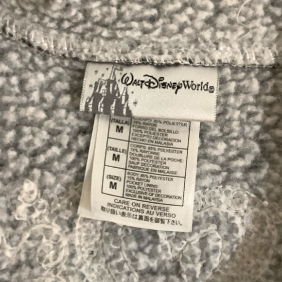 Disney zip up fleece Mickey Minnie sweater SZ M - Picture 4 of 14